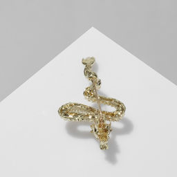 Брошь Дракон, цвет золото - Queen fair фото 2