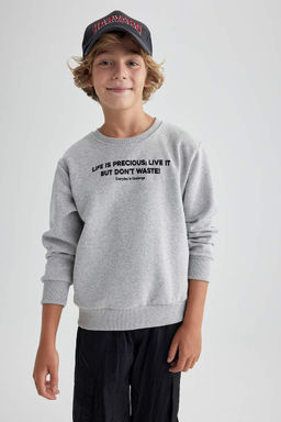 Плотный свитшот для мальчиков с круглым вырезом