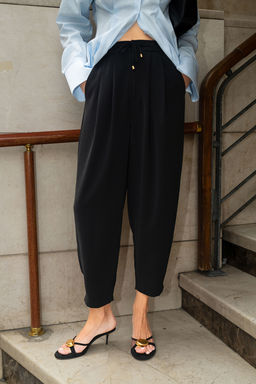 Siyah Salvar/Harem Bagc?kl? Pantolon TWOSS25PL00126