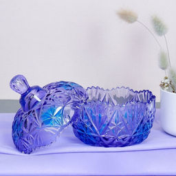 Сахарница 280 мл боченок резная фиолетовая / S510 / TG-1040 /уп 48 / - Галеонтрейд фото 3