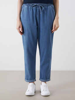 Beli Lastikli Carrot Fit Kad?n Jean Pantolon