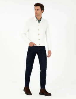 Трикотажный кардиган стандартного кроя цвета экрю - Cacharel фото 4