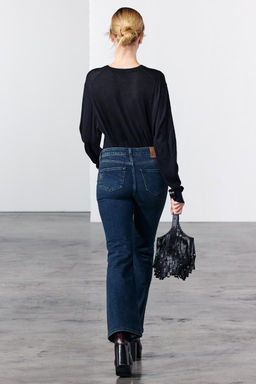 ZW COLLECTION BOOTCUT FULL LENGTH MID-WAIST JEANS - Zara фото 4