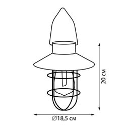 USL-S-280/PT200 VINTAGE LANTERN Садовый светильник на солнечной батарее Винтажный фонарь. Подвесной. 1 филаментная лампа. Теплый белый свет. 1*ААА Ni-Mh аккумулятор в/к. IP44. TM Uniel - Volpe фото 3
