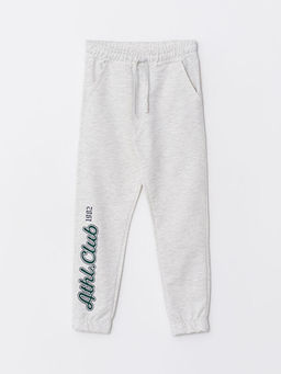 Kap??onlu Bask?l? Uzun Kollu Erkek ?ocuk Sweatshirt ve E?ofman Alt? - Waikiki фото 3