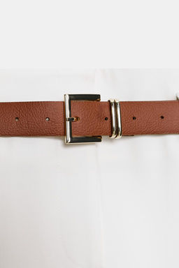 TROUSERS WITH TURN-UP CUFFS AND BELT - Zara фото 42