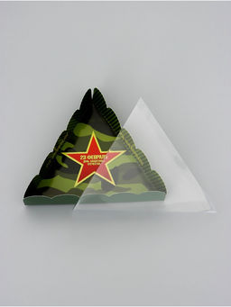 Цена за 5 шт. Коробка для печенья, 23 Февраля, 18?18?4 см