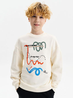 PELICAN, толстовка для мальчиков, Молочный