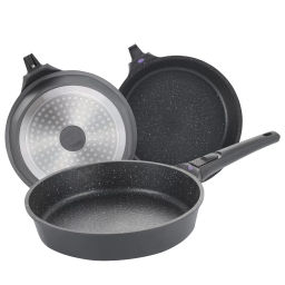 1480 GIPFEL Набор сковород PROOFET 20х5/24х5/28х6см литой алюминий, Whitford Xylan Plus, съемн.ручка