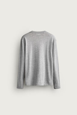 CAMISETA REGULAR FIT MANGA LARGA / Gris vigor? - Zara фото 7