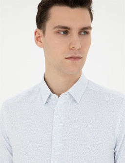 A__k Mavi Slim Fit Uzun Kollu G_mlek - Pierre cardin фото 2