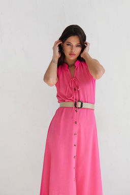 Платье, как из к/ф Красотка, ярко-розовое