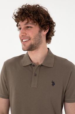 Erkek Slim Fit Polo Yaka Vizon Basic Ti__rt Sepette S_rpriz _ndirim - U.s. polo assn фото 2