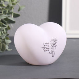 Фигурка светящаяся RISALUX Сердце. Пара, LED-ночник, 3хLR44, 8?11?7 см