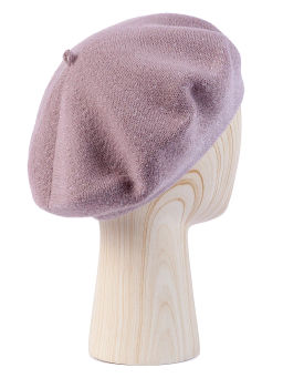 Берет жен. шерсть LB-N88704 pink/white