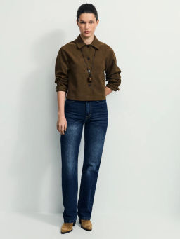 Джинсы straight с высокой посадкой / Zarina