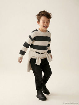 Bisiklet Yaka Erkek ?ocuk Triko Kazak