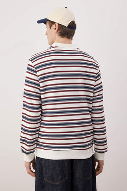 Lacivert Regular/Normal Kesim Polo Yaka Orme Sweatshirt TMNAW26SW00054 - Trendyolmilla фото 4