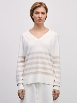 Базовый джемпер с треугольным вырезом / Zarina  фото 3