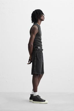 STRAIGHT-LEG DENIM BERMUDA SHORTS - Zara фото 24