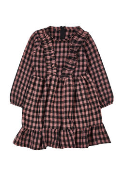 K?rm?z? K?z Cocuk Ekose / Kareli Regular Dokuma Elbise TKDAW25EL00004 - Trendyolmilla фото 10