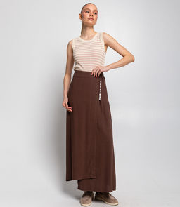 Юбка #КТ818 (5), тёмно-коричневый