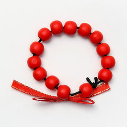 Цена за 2 шт. Кольцо для салфеток "Бантик", цвет красный, d 5 см, дерево