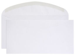 Цена за 50 шт. Конверт почтовый Е65 (110х220) чистый, белый, декстрин, 80 г/м2