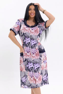 Халат домашний на молнии DWC1050 - Rozara фото 15