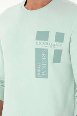 Свитшот мужской U.S. Polo Assn водно-зеленый  фото 7