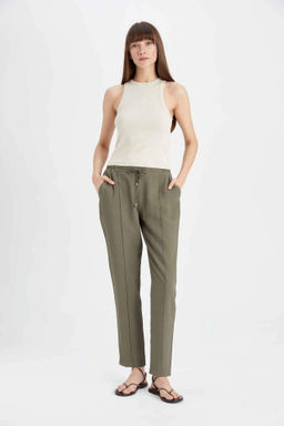 Jogger Pantolon Lastikli Bel Bagc?kl? Basic Duz Paca - Defacto фото 3