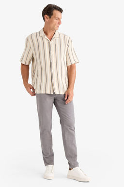 %100 Pamuk Relax Fit Rahat Kesim Yazl_k M_slin K_sa Pa_a Jogger Pantolon