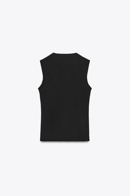METALLIC THREAD STRETCH TOP - Zara фото 8