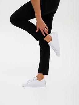 Кеды босоногие кожаные 189.астиw.Белый