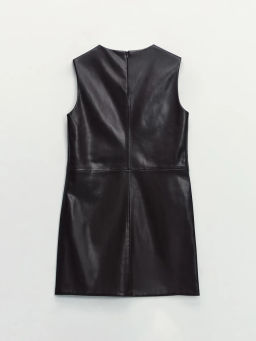 Платье миди из искусственной кожи / Zarina