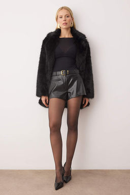 Siyah Suni Deri Ekstra Mini Y?lbas? Sort TPRAW26SR00004 - Trendyolmilla фото 2