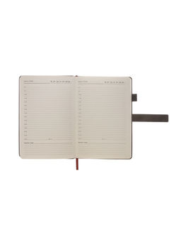 Ежедневник недатированный А5, с хлястиком, 80 листов, в линейку, пвх, серый - Simaland фото 9