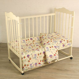 Детское постельное бельё BABY Лесная сказка, цвет бежевый, 112х147 см, 110х150 см, 60х60 см, бязь 142 гр/м