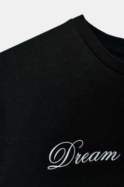 CAMISETA TEXTO DELANTERO / Negro - Zara фото 6