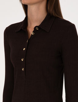 Kahverengi Slim Fit _rme Bluz - Pierre cardin фото 7
