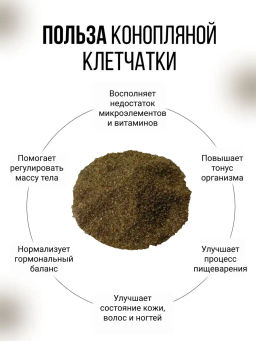 Конопляная клетчатка 200г (состав: 100% оболочка семечки конопли с экологически чистых мест сбора) - Sneko Gold фото 3