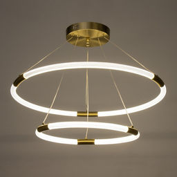 Светильник «Рингас» 2хLED 68 Вт 3000-6000К золото 57×57×120 см BayerLux