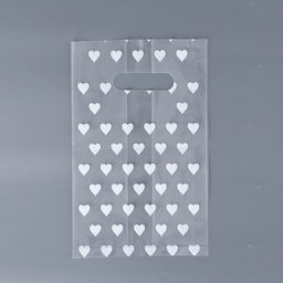 Цена за 20 шт. Пакет полиэтиленовый квадратный с вырубной ручкой, упаковка, "Сердечки", 25х35+16см ± 5% 60 мкм