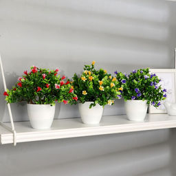 Искусственный цветок в горшке «Примула галант», 17×19 см, МИКС