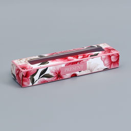 Цена за 5 шт. Коробка для 5 конфет с обечайкой, с окном Презент, 21?5?3.3 см