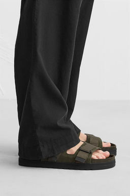 DOUBLE STRAP LEATHER SANDALS - Zara фото 10