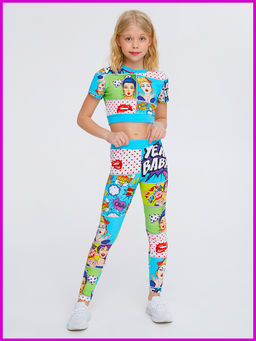 Костюм "Поп-Арт",морская волна