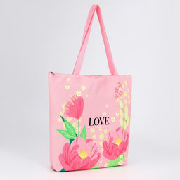 Сумка-шопер Love на молнии, 37*32*10см - Nazamok фото 6