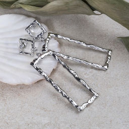 Серьги висячие Фэнтази, цвет серебро, 7,3см - Queen fair фото 3