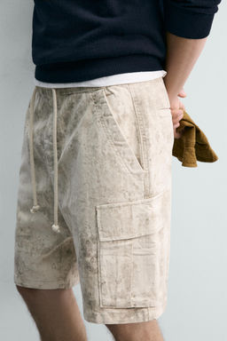 BERMUDA CARGO RELAXED FIT LAVADO / Estampado - Zara фото 6